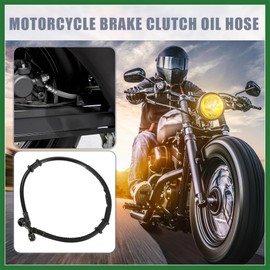 Motoforti 1Set 55cm 21.65" Motorcycle Brake Clutch Oil Hose Clutch Pipe Black Long-lasting
