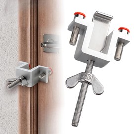 Yuchengxiang Portable Door Lock, Home Security Door Locker Travel Lockdown Locks, Travel Door Lock Heavy Duty Air BNB Lock Anti Theft Safety Privacy Lock for Home (Silver)