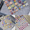 New Sunflower Smiley Face Nail Art Sticker Decals 5D Embossed,