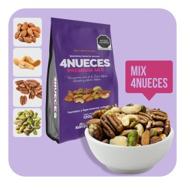 "4NUTS" Trail Mix | Premium Blend: Almond, Pistachio, Pecan, Cashew | Oil-Free, Sugar-Free, and Preservative-Free | Gluten-Free | Net Wt.: 400 grams | KampoNoble