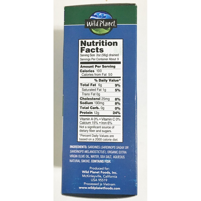 Wild Planet Wild Pacific Sardines in Extra Virgin Olive Oil