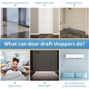 Hojoy 2 Pack Under Door Draft Stopper, Adjustable Door Sweep