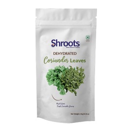 SHROOTS Dehydrated Coriander Leaves Pure Vegetarian Gluten-Free No Added Salt Flavorful Kitchen Essential Machine Dried Vegetables with Natural Aroma Ideal for Everyday Cooking - 0.35 oz, Pack of 1