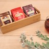HTB HTB Small Tea Bag Box Wooden, 3 Compartments Acacia