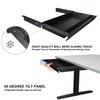 Gaxomo Large Under Desk Mounted Sliding Drawer with Bamboo Tray