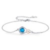 Infinity Bracelet Women's 925 Sterling Silver Infinity Heart Adjustable Birthstone