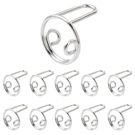 LiQunSweet 10 pcs Silver Color Adjustable Brass Rings Reusable Fingernail Rings Detachable Removable Nail Rings for DIY Press on Nails Art Nails Tools Supplies