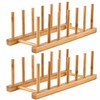Bamboo Dish Drying Rack for Kitchen Countertop Organization – Reusable