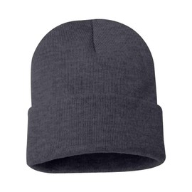 Sportsman Solid 12" Cuffed Beanie One Size Heather Charcoal