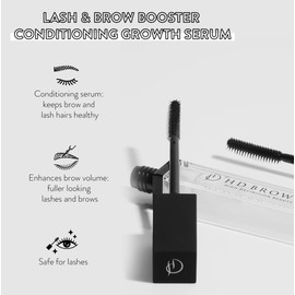 HD BROWS Lash & Brow Booster Conditioning Eyebrow Growth Serum, Natural Hold Brow Gel, Lightweight, Natural Look