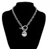 Hip-Hop Portrait Pendant Necklace - Trendy OT Buckle Chain Choker