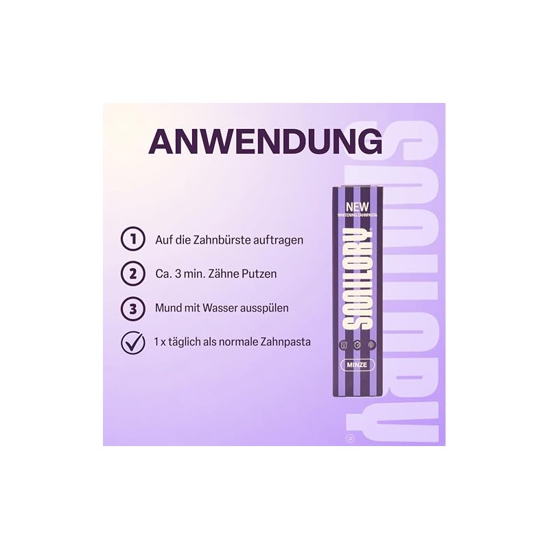 Whitening Toothpaste - Purple Toothpaste with Instant Effect for a