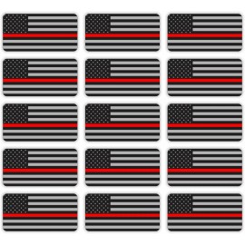 Unbranded/Generic 15pack Firefighter AMERICAN FLAGS Hard Hat Helmet Stickers Thin Red Line Decals