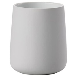 ZONE DENMARK Nova One Toothbrush Cup | Sleek & Durable Modern Bathroom Accessory | Revitalize Your Daily Routine with Scandinavian Elegance and Practicality Unite- (Soft Grey)