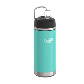 Thermos ICON Kids Water Bottle 0.53 L, Turquoise, Seafoam, 12 Hours Cold, Stainless Steel Drinking Bottle, Insulated Drinking Bottle with Flip Straw, Dishwasher Safe, BPA-Free