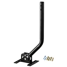 Adjustable Attic/Outdoor Antenna & Weather Station Mounting Pole Universal Mount Brackets - Easy Installation, Solid Structure, Weather Proof (16.5" Arm Length, 1" Diameter)
