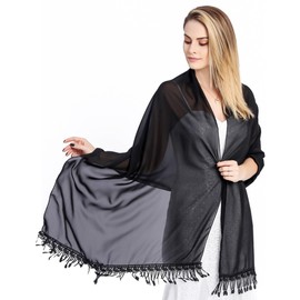FAIRYGATE Women's Scarves & Wraps Chiffon Scarf Female Head Cover Lightweight for Women Head Scarve Headscarf Wrap Wedding Shawl for Evening Dresses Shawl Shawls for Weddings UC0906