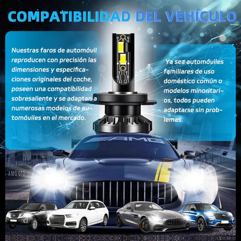 Focos Kits De Faros Led H4 H13 9007 120w Para
