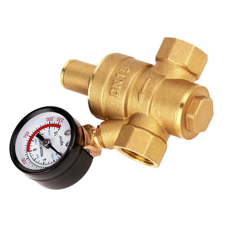 DN15 232PSI Water Pressure Regulator Valve Brass Water Pressure Reducer