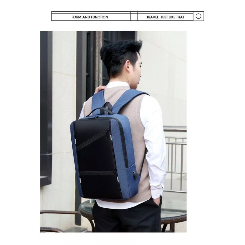 BOSSCO Mochila Antirrobo Impermeable Escolar Laptop 15.6p Carga Usb