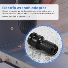 1/2 inch Square To 1/4 inch Black Hex Ratchet Socket Wrench Socket Adapter Spanner Set Drive Converter Impact Tool Hand Tools