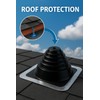 Pipe Flashing Black EPDM 0.25 Inch to 4 Inch