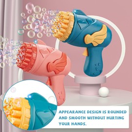 Bubble Machine, Bubble Gun, Automatic Bubble Machine Children, 26 Holes Bubble Gun with Soap Bubbles Liquid, Bubble Machines for Children, Party, Wedding