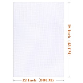 Caydo 6 Pieces Aida Cloth 14 Count White Cross Stitch Fabric for Craft Embroidery, Handmade Needlework, DIY Handicrafts, 45 x 30CM