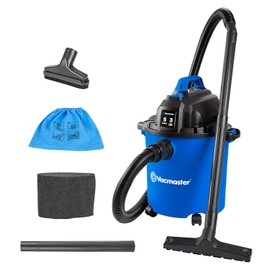Vacmaster VJC507P 5-Gallon* 3 Peak HP** Wet/Dry Shop Vacuum, Blue, 5 gal