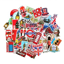 London Sticker Red Buses for Teenagers London UK England United Kingdom Holiday Travel Water Bottles Sticker Laptop Skateboard Cup Bicycles Scrapbook UK
