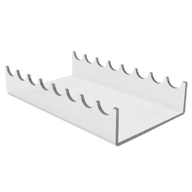 TOBEOME Double Ended Acrylic Makeup Beauty Brush Organizer Holder 8 Slots Cosmetic Storage (CLEAR) 1Pack