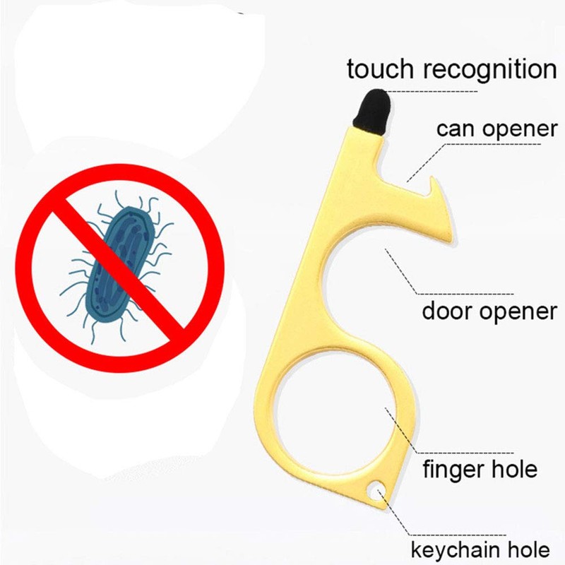 No-Touch Door Opener, 1pcs No-Touch Door Opener Opener Keyring Tool