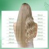 RUNATURE Human Hair Tape in Extensions 16 Inch Platinum Blonde
