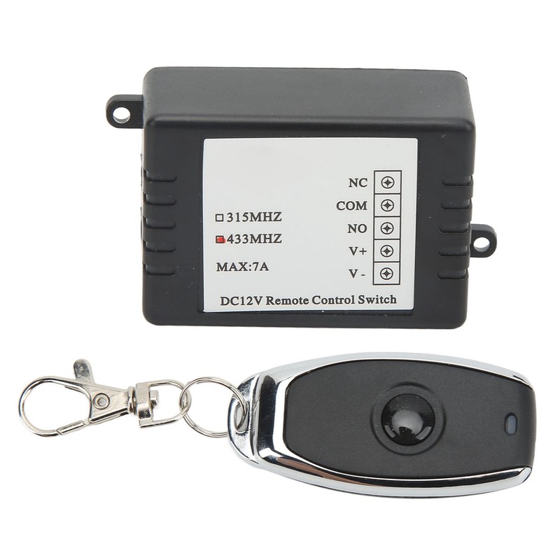 DC12V Remote Control Switch Battery Disconnect Switch Black Shell Portable