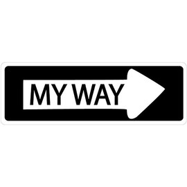 One Way My Way Street Sign Wall Decals/Traffic Sign Wall Decor/Stickers