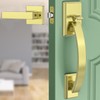 Floresita Front Door Handle Gold Adjustable, Heavy 12.7in Exterior Entry