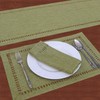 Grelucgo Set of 4 Handcrafted Solid Sage Green Color Dining