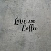 Decal Stickers of Love and Coffee (Black) (Set of 2)