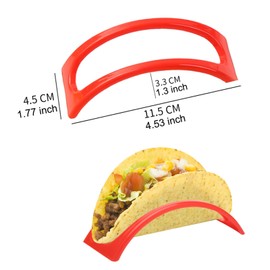 VOSSOT 12 Pieces Taco Holder Stand, Taco Bowls Taco Stand Hard Plastic Taco Shell Holder Rack Wrap Holder for Tacos Sandwiches Sausages Holder Hot Dog Holder Taco Trays