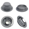 Seatery Bathtub Drain Hair Catcher with Drain Plug, Silicone Tub