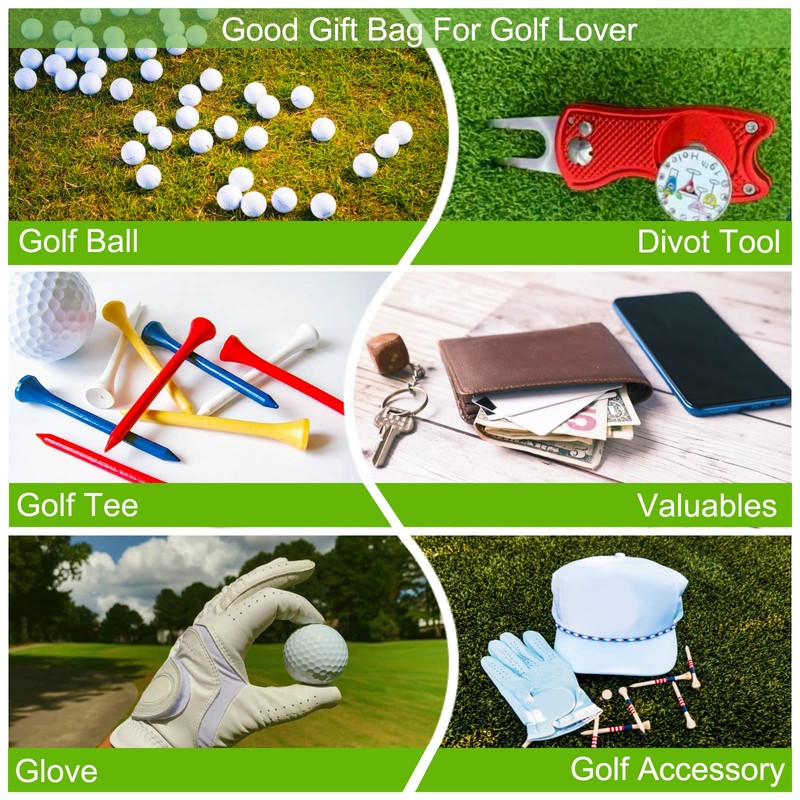 Golf Ball Pouch,Golf Tee Bag Tee Holder Bag,Leather Golf Ball