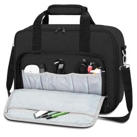 Projector Carry Case, Projector Bag with Accessories, Storage Bags, Adjustable Shoulder Straps, Portable Carry Bag, Compatible with Epson BenQ ViewSonic and Mini Projectors (Black)