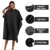 BSFHH Black Barber Cape, Professional Nylon Waterproof Hair Cutting Cape