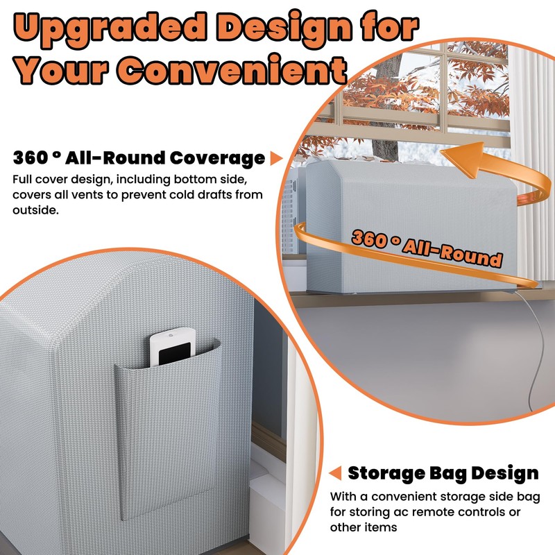 GCGOODS U-Shaped Air Conditioner Cover Set, Outdoor Air Conditioner Cover