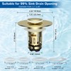 Hibbent 2 Pack Upgraded 3 in 1 Bathroom Sink Drain