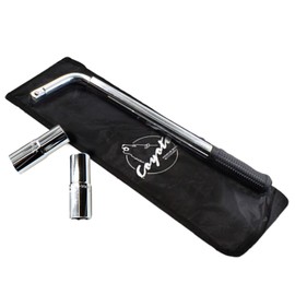 Wheel Accessories Parts Extendable Telescoping Lug Wrench Wheel Wrench with CR-V Chrome Vanadium Sockets Long Thin Wall Socket Sizes 17mm 19mm 3/4" 21mm 3/16” 23mm 7/8” fit virtually all vehicles