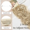 KooKaStyle Invisible Wire Light Brown mix Highlight Blonde Hair Extensions