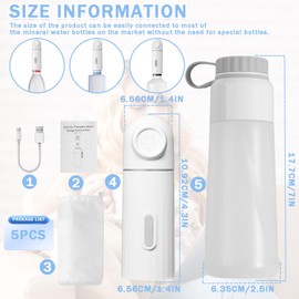 ZhiQToes Electic Portable Bidet 350ML USB Rechargeable with Bottle White