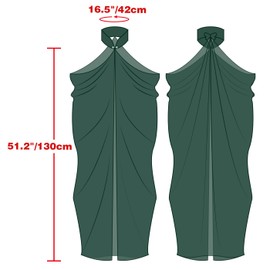 DAZCOS Chiffon Shawls Cape for Women Gothic Tulle Cloak Sheer for Evening Glamour Dresses Wedding Collared Halter Capelet (Green)