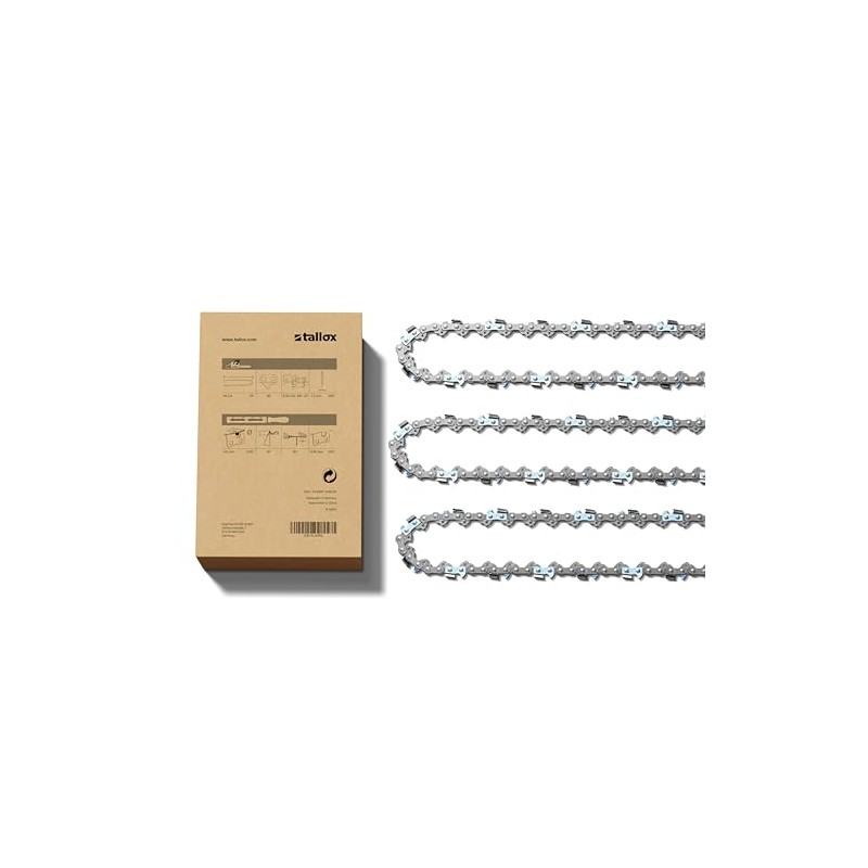 '3 Tallox Saw Chains 3/8 Inch 1.3 mm 62 TG
